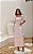 Vestido Midi Decote Reto Em Laise Com Faixa - Imagem 2