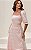 Vestido Midi Decote Reto Em Laise Com Faixa - Imagem 3