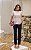 Blusa Decote Redondo Peplum Em Laise Com Faixa - Imagem 7