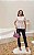 Blusa Decote Redondo Peplum Em Laise Com Faixa - Imagem 1