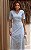 Vestido Midi Em Algodão Bordado Decote V - Imagem 7