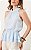 Regata Em Crepe Peplum Gola Alta Milalai - Imagem 2