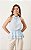 Regata Em Crepe Peplum Gola Alta Milalai - Imagem 1