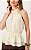 Regata Em Crepe Peplum Gola Alta Milalai - Imagem 12