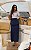 Saia Midi Reta Em Tricoline Com Peplum - Imagem 1