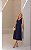 Vestido Midi em Alfaiataria Decote Em V Com Cinto - Imagem 2