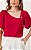 Blusa Em Crepe Decote Assimétrico Com Fivela Milalai - Imagem 6