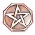Quadro Pentagrama em Cobre - Imagem 1