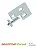 326043895 BASE DA DOBRADICA BRANCO DE ACO FREEZER CONSUL - Imagem 1