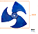 HELICE PLAST 35cm (L) x 12,5mm (A) AR CONDICIONADO PHILCO UNIDADE EXTERNA - Imagem 1