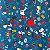 Tecido Tricoline Snoopy 1,40x1,00m Azul - Imagem 2