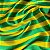 Tecido Cetim Listas Verde e Amarelo 1,40x1,00m - Imagem 1