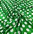 Tecido Cetim Estampado Verde Bolas Brancas 1,40m Festas e Fantasias - Imagem 1
