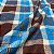 Tecido Flanela Xadrez 1,47m Marrom e Azul Para Roupas - Imagem 2