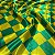 Tecido Cetim Estampado Copa do Mundo Losango 1,40m Verde e Amarelo Decorações - Imagem 5