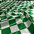 Tecido Cetim Estampado Losangos 1,40m Verde e Branco Decorações - Imagem 2