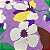 Tecido Viscose Lilás Flores 1,40m Para Roupas - Imagem 1