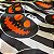 Tecido Cetim Listrado Abóboras 1,47m Estampa Digital Halloween - Imagem 1