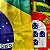 Tecido Bandeira de Cetim Brasil e Portugal 1,47x0,90cm Copa do Mundo - Imagem 2