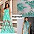 Tule Bordado Verde Tiffany Juliana 1,35x1,00m Fios 3D - Imagem 3