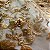 Tule Bordado Dourado 1,35x1,00m Floral 3D Festas - Imagem 2
