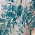 Tule Bordado Azul Tiffany 1,35x1,00m Floral 3D Festas - Imagem 5