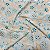 Tecido Lese Bordada Estampa Floral Verão Azul 1,30x1,00m 100% Algodão Laise - Imagem 2