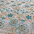 Tecido Lese Bordada Estampa Floral Verão Azul 1,30x1,00m 100% Algodão Laise - Imagem 6