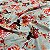 Tecido Lese Bordada Floral Vermelho e Laranja 1,35x1,00m 100% Algodão Laise - Imagem 7