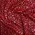 Tecido Malha Paetê Glamour Vermelho 1,45x1,00m Para Vestidos de Festa - Imagem 7