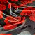 Tecido Cetim Estampado Preto Flor Cigana Vermelha 1,40m Artesanatos - Imagem 2
