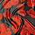Tecido Cetim Estampado Preto Flor Cigana Vermelha 1,40m Artesanatos - Imagem 6