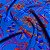 Tecido Estampado 100% Viscose Azul Royal Floral Neon 1,45m Vestido Feminino - Imagem 5