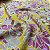 Tecido Viscose Estampa Floral Retro Amarelo Flor 1,45m Confecção de Roupas - Imagem 1