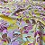 Tecido Viscose Estampa Floral Retro Amarelo Flor 1,45m Confecção de Roupas - Imagem 2