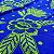 Tecido Viscose Estampada Florence Azul e Verde 1,45m Confecção de Roupas Floral - Imagem 3