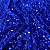 Tecido Veludo Bordado com Paetê Azul Royal 1,50x1,00m Para Vestidos de Festa - Imagem 1