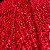 Tecido Veludo Bordado com Paetê Vermelho 1,50x1,00m Para Vestidos de Festa - Imagem 2