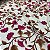 Tule Bordado Coreano Marrom Floral Liberty 1,30x1,00m Fios 3D Bordô - Imagem 2