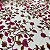 Tule Bordado Coreano Marrom Floral Liberty 1,30x1,00m Fios 3D Bordô - Imagem 3