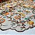 Tule Bordado Coreano Marrom e Laranja Floral Liberty 1,30x1,00m Fios 3D - Imagem 3