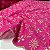 Tecido Lese Bordada Rosa Raminhos Bicolor 1,35x1,00m 100% Algodão Laise - Imagem 1