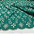 Tecido Lese Bordada Verde Tiffany Raminhos Bicolor 1,35x1,00m 100% Algodão Laise - Imagem 7