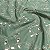 Tecido Lese Bordada Verde Musgo Estampa Folhas Bicolor 1,35x1,00m 100% Algodão Laise - Imagem 5