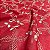 Tecido Lese Bordada Vermelho Estampa Folhas Bicolor 1,35x1,00m 100% Algodão Laise - Imagem 5