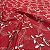 Tecido Lese Bordada Vermelho Estampa Folhas Bicolor 1,35x1,00m 100% Algodão Laise - Imagem 2