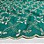Tecido Lese Bordada Verde Tiffany Estampa Folhas Bicolor 1,35x1,00m 100% Algodão Laise - Imagem 1
