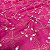 Tecido Lese Bordada Rosa Estampa Folhas Bicolor 1,35x1,00m 100% Algodão Laise - Imagem 1