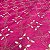 Tecido Lese Bordada Rosa Estampa Folhas Bicolor 1,35x1,00m 100% Algodão Laise - Imagem 6