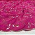 Tecido Lese Bordada Rosa Estampa Folhas Bicolor 1,35x1,00m 100% Algodão Laise - Imagem 2